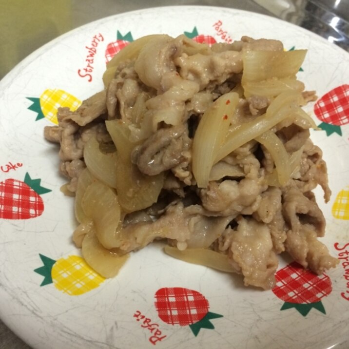 豚薄切り肉のみそ焼き肉炒め